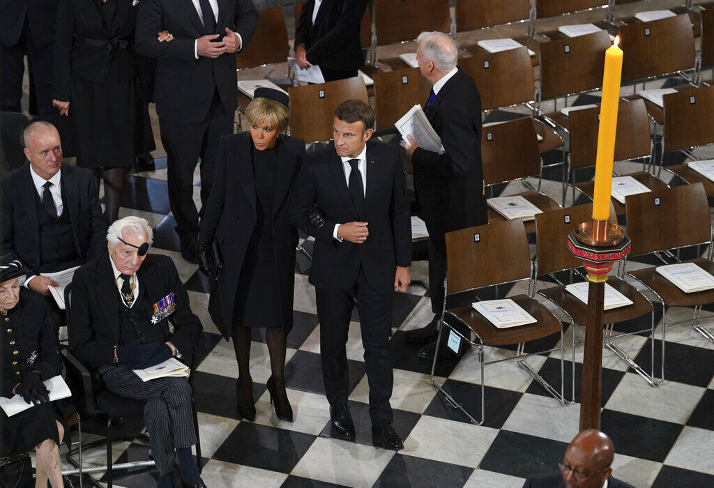 French President Emanuel Macron and wife Brigitte